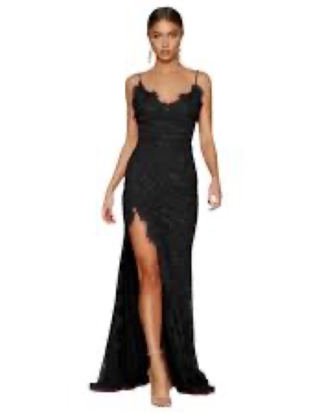 Alamour dark blue lace evening gown